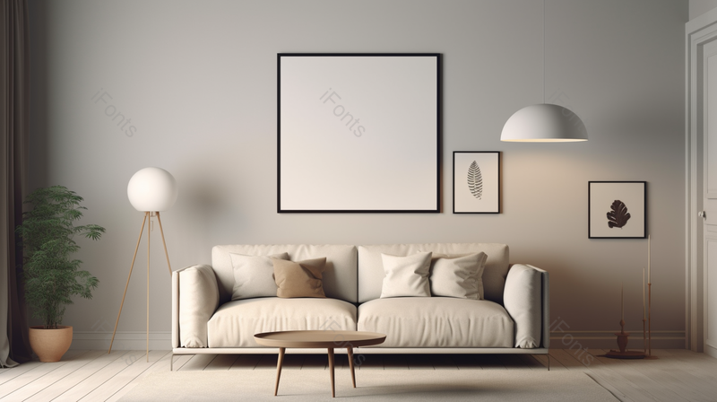 北欧现代简约家装客厅背景画样机,高清,摄影图,摄影图片,图片大全,摄影图免费下载